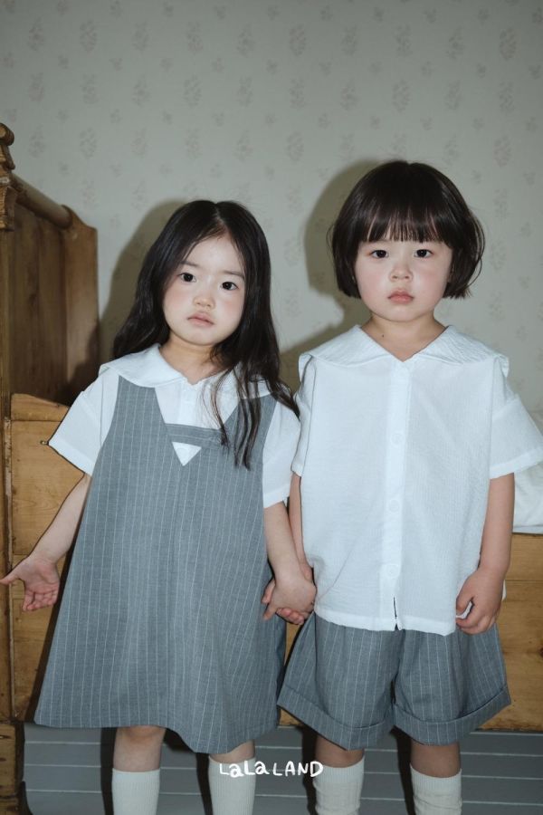 日系海軍領排扣襯衫 韓國童裝,男童夏裝,中性童裝,童裝推薦,2026夏季童裝,男童穿搭,韓系童裝,中性穿搭,韓國代購