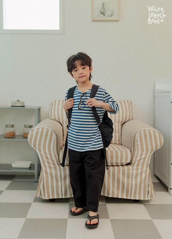 基礎素色9分繭型長褲 韓國童裝,男童夏裝,中性童裝,童裝推薦,2026夏季童裝,男童穿搭,韓系童裝,中性穿搭,韓國代購