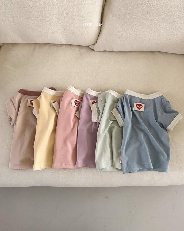 滾邊素色居家服套裝 韓國童裝,男童夏裝,中性童裝,童裝推薦,2026夏季童裝,男童穿搭,韓系童裝,中性穿搭,韓國代購