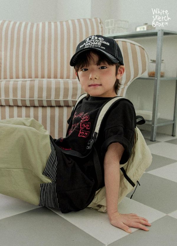 微笑老虎短袖上衣 韓國童裝,男童夏裝,中性童裝,童裝推薦,2026夏季童裝,男童穿搭,韓系童裝,中性穿搭,韓國代購