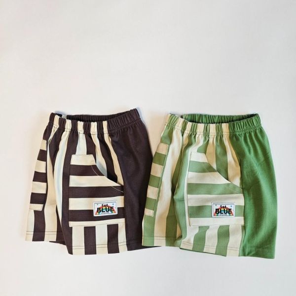交錯條紋休閒短褲 韓國童裝,男童夏裝,中性童裝,童裝推薦,2026夏季童裝,男童穿搭,韓系童裝,中性穿搭,韓國代購