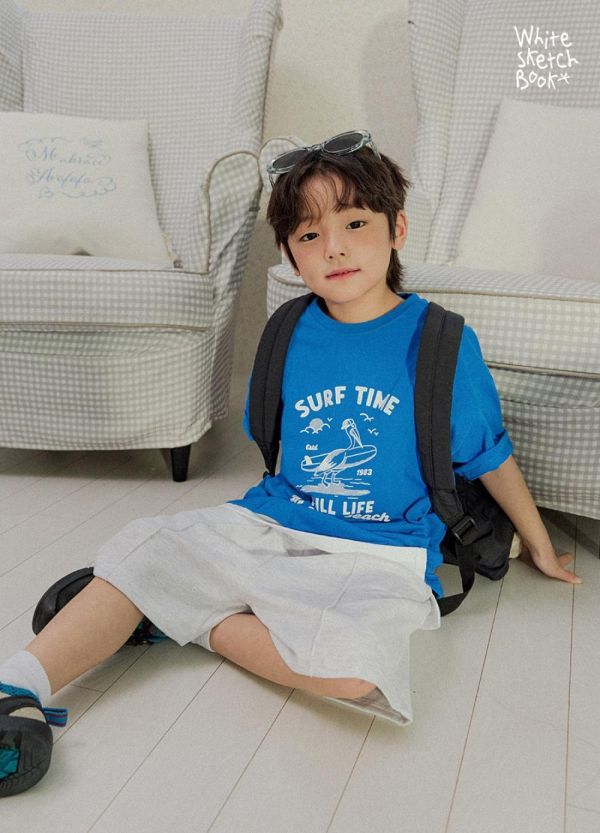 鵜鶘先生衝浪去短袖上衣 韓國童裝,男童夏裝,中性童裝,童裝推薦,2026夏季童裝,男童穿搭,韓系童裝,中性穿搭,韓國代購