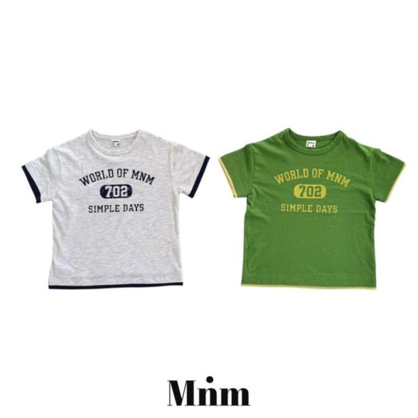 字母層次雙色短袖上衣 韓國童裝,男童夏裝,中性童裝,童裝推薦,2026夏季童裝,男童穿搭,韓系童裝,中性穿搭,韓國代購