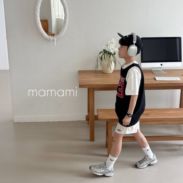 經典23運動棉背心 韓國童裝,質感童裝,童裝推薦,韓系風格,男女童裝,韓風穿搭,韓國代購,韓國空運