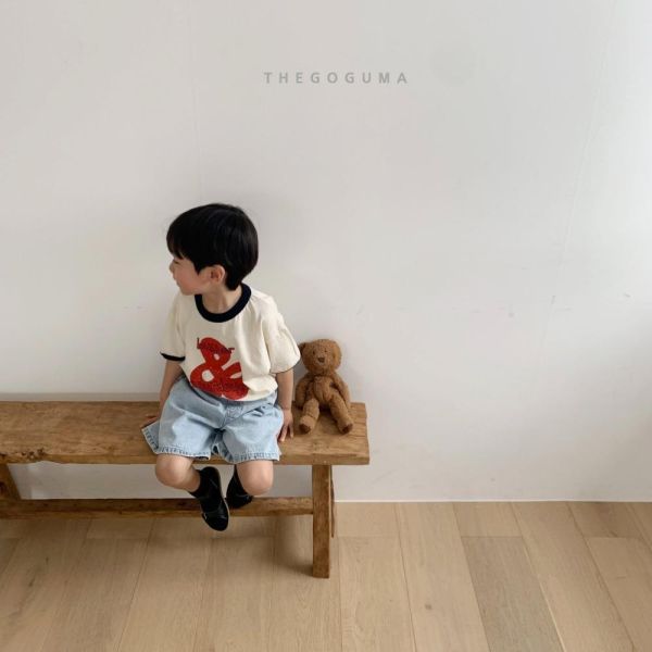 復古刷色牛仔五分短褲 韓國童裝,男童夏裝,中性童裝,童裝推薦,2026夏季童裝,男童穿搭,韓系童裝,中性穿搭,韓國代購