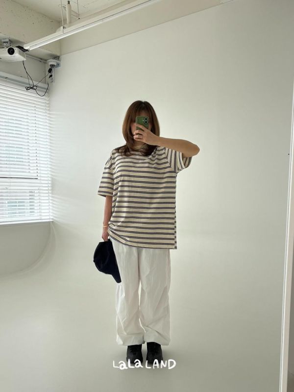 基礎條紋短袖上衣-親子款 韓國童裝,男童夏裝,中性童裝,童裝推薦,2026夏季童裝,男童穿搭,韓系童裝,中性穿搭,韓國代購