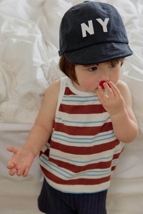 NY貼布繡短簷鴨舌帽 韓國童裝,男童夏裝,中性童裝,童裝推薦,2026夏季童裝,男童穿搭,韓系童裝,中性穿搭,韓國代購