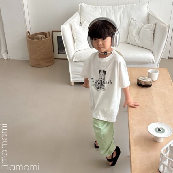 品牌小LOGO縮口舒服棉長褲 韓國童裝,質感童裝,童裝推薦,韓系風格,男女童裝,韓風穿搭,韓國代購,韓國空運