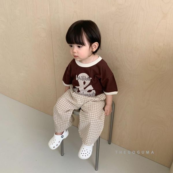 日常格紋休閒長褲 韓國童裝,男童夏裝,中性童裝,童裝推薦,2026夏季童裝,男童穿搭,韓系童裝,中性穿搭,韓國代購