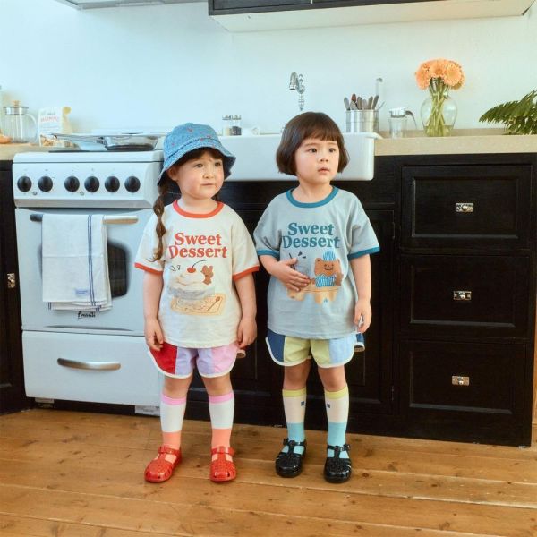 午茶時光短袖上衣 韓國童裝,男童夏裝,中性童裝,童裝推薦,2026夏季童裝,男童穿搭,韓系童裝,中性穿搭,韓國代購