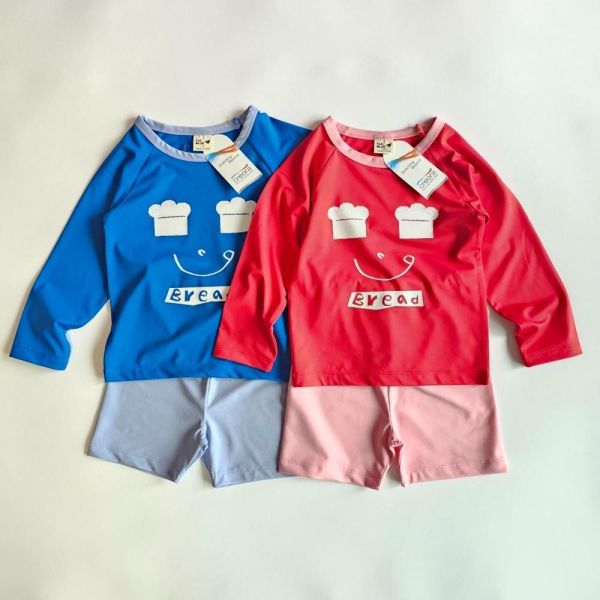 吐司插畫泳衣套裝 韓國童裝,男童夏裝,中性童裝,童裝推薦,2026夏季童裝,男童穿搭,韓系童裝,中性穿搭,韓國代購