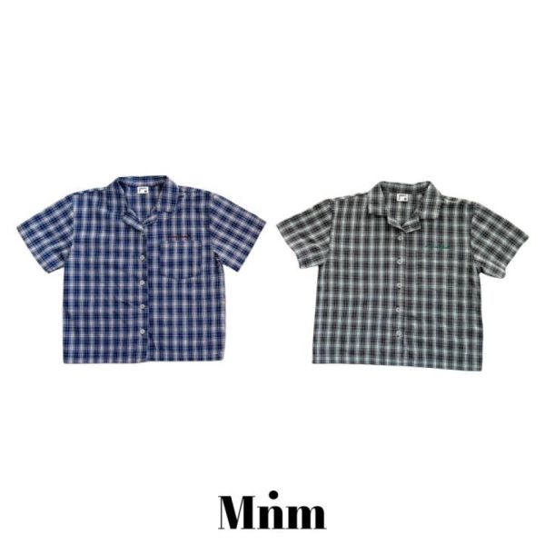 翻領格紋短袖襯衫 韓國童裝,男童夏裝,中性童裝,童裝推薦,2026夏季童裝,男童穿搭,韓系童裝,中性穿搭,韓國代購