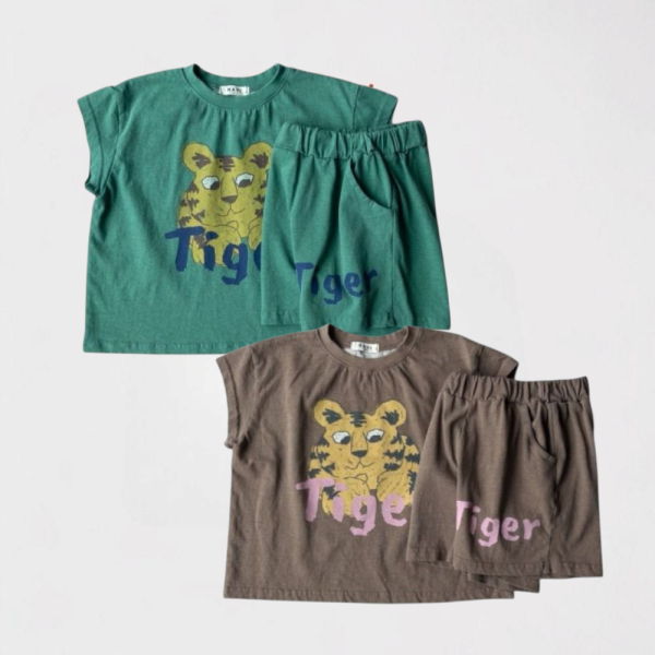 TIGER休閒運動套裝 韓國童裝,質感童裝,童裝推薦,韓系風格,男女童裝,韓風穿搭,韓國代購,韓國空運,親子穿搭