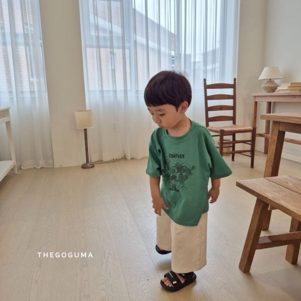 藍色小精靈短袖上衣 韓國童裝,質感童裝,童裝推薦,韓系風格,男女童裝,韓風穿搭,韓國代購,韓國空運,親子穿搭