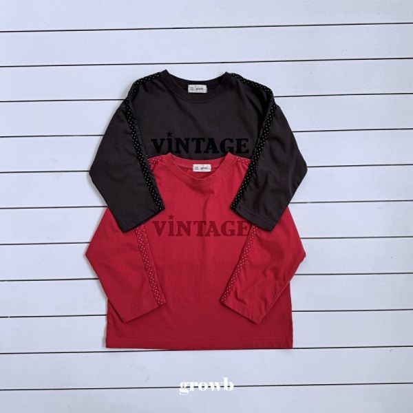 VINTAGE裝飾滾邊長袖上衣 韓國童裝,男童秋裝,中性童裝,韓系童裝推薦,2025秋季童裝,韓國男童新款,中性風男童穿搭,秋季男童服飾推薦,小男友穿搭