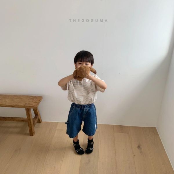 工裝牛仔五分短褲 韓國童裝,男童夏裝,中性童裝,童裝推薦,2026夏季童裝,男童穿搭,韓系童裝,中性穿搭,韓國代購