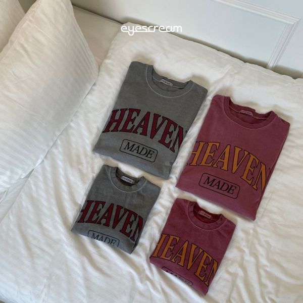HEAVEN英字長袖上衣-親子款 韓國童裝,男童秋裝,中性童裝,韓系童裝推薦,2025秋季童裝,韓國男童新款,中性風男童穿搭,秋季男童服飾推薦,小男友穿搭