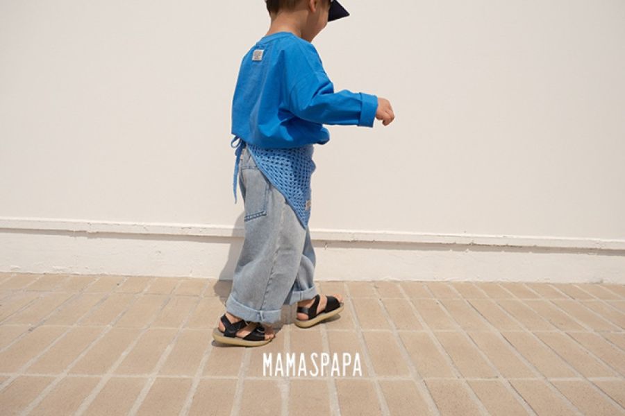 百搭排扣牛仔長褲 韓國童裝,質感童裝,童裝推薦,韓系風格,男女童裝,韓風穿搭,韓國代購,韓國空運,親子穿搭