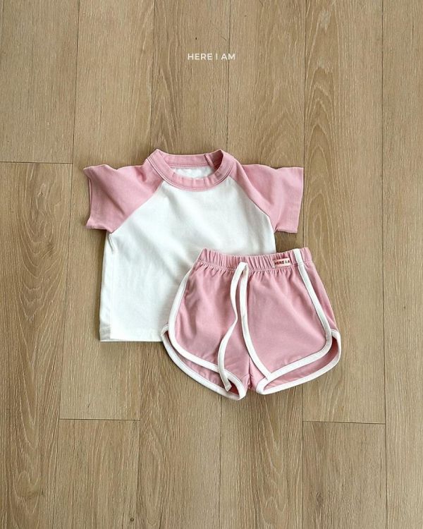 可愛雙色運動套裝 韓國童裝,男童夏裝,中性童裝,童裝推薦,2026夏季童裝,男童穿搭,韓系童裝,中性穿搭,韓國代購