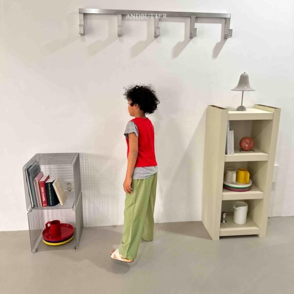 撞色格紋居家休閒長褲 韓國童裝,男童夏裝,中性童裝,童裝推薦,2026夏季童裝,男童穿搭,韓系童裝,中性穿搭,韓國代購