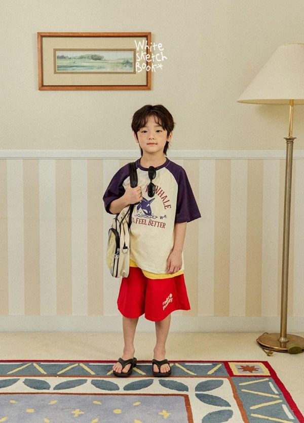 字母笑臉速乾休閒短褲 韓國童裝,男童夏裝,中性童裝,童裝推薦,2026夏季童裝,男童穿搭,韓系童裝,中性穿搭,韓國代購