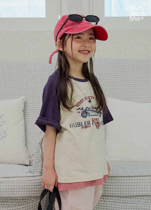 賽車手拼接插肩短袖上衣 韓國童裝,男童夏裝,中性童裝,童裝推薦,2026夏季童裝,男童穿搭,韓系童裝,中性穿搭,韓國代購