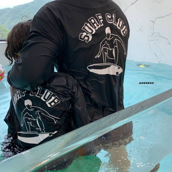 衝浪小子背後款防曬衣水母衣-親子款 韓國童裝,兒童泳衣,韓國泳衣,防曬泳裝,夏日必備,戲水必備
