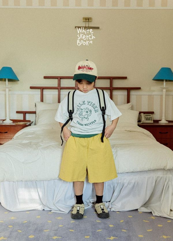 微笑老虎短袖上衣 韓國童裝,男童夏裝,中性童裝,童裝推薦,2026夏季童裝,男童穿搭,韓系童裝,中性穿搭,韓國代購