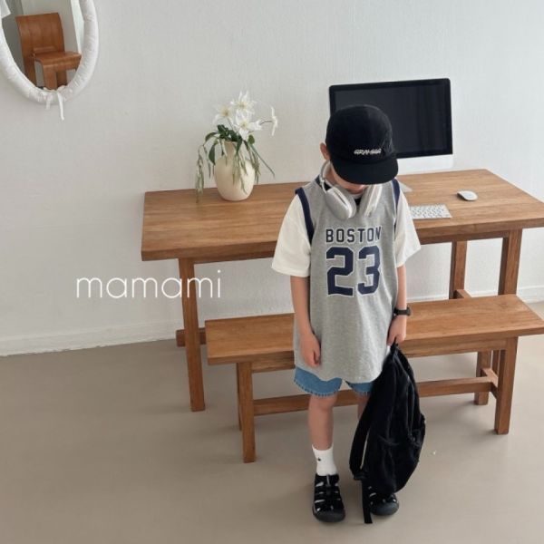 經典23運動棉背心 韓國童裝,質感童裝,童裝推薦,韓系風格,男女童裝,韓風穿搭,韓國代購,韓國空運