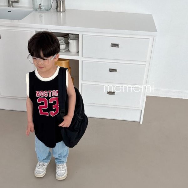 經典23運動棉背心 韓國童裝,質感童裝,童裝推薦,韓系風格,男女童裝,韓風穿搭,韓國代購,韓國空運