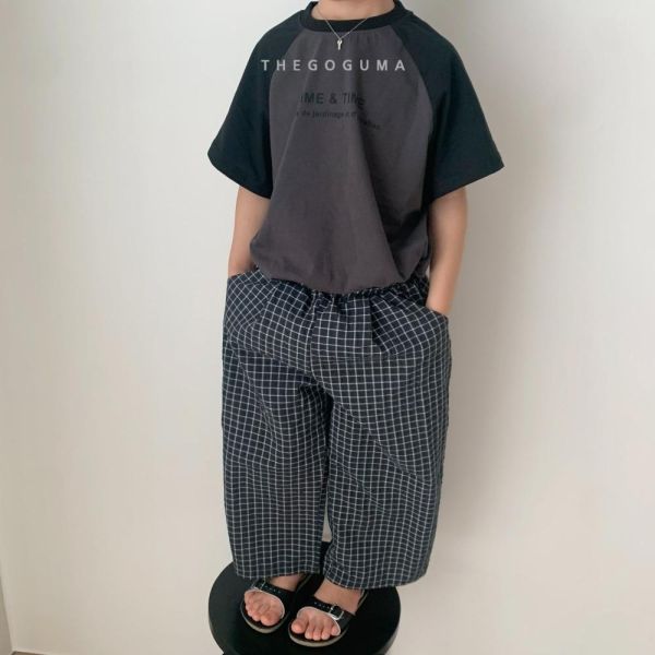 日常格紋休閒長褲 韓國童裝,男童夏裝,中性童裝,童裝推薦,2026夏季童裝,男童穿搭,韓系童裝,中性穿搭,韓國代購