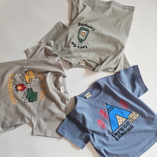 露營風短袖上衣 韓國童裝,男童夏裝,中性童裝,童裝推薦,2026夏季童裝,男童穿搭,韓系童裝,中性穿搭,韓國代購