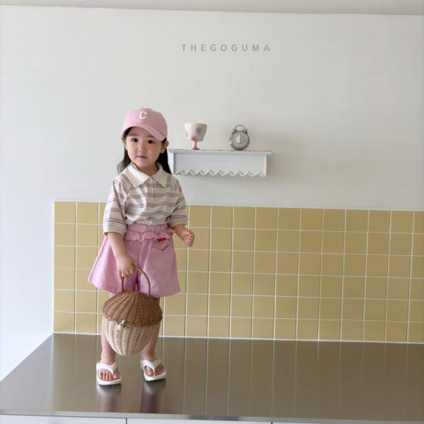 翻領落肩短袖上衣 韓國童裝,男童夏裝,中性童裝,童裝推薦,2026夏季童裝,男童穿搭,韓系童裝,中性穿搭,韓國代購