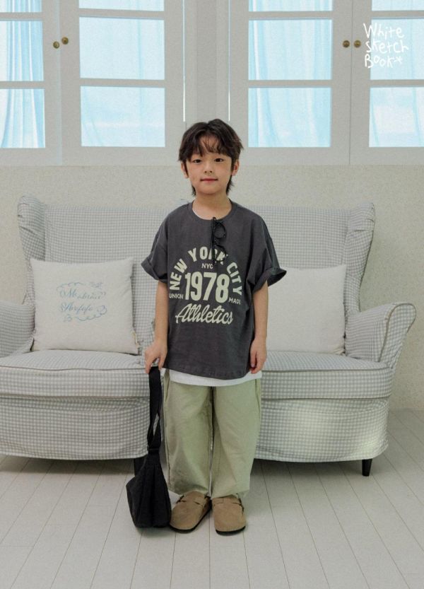 基礎素色9分繭型長褲 韓國童裝,男童夏裝,中性童裝,童裝推薦,2026夏季童裝,男童穿搭,韓系童裝,中性穿搭,韓國代購