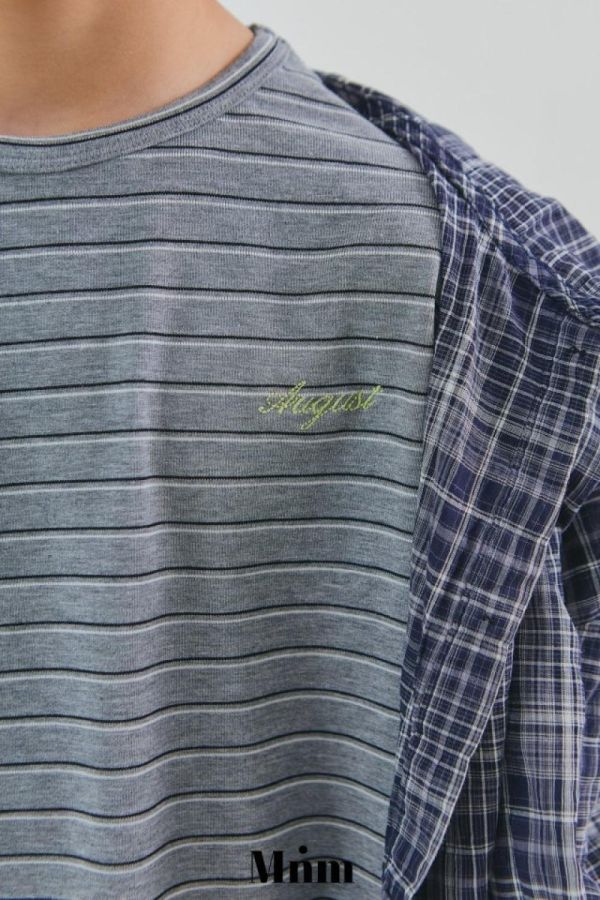 基礎條紋短袖上衣 韓國童裝,男童夏裝,中性童裝,童裝推薦,2026夏季童裝,男童穿搭,韓系童裝,中性穿搭,韓國代購