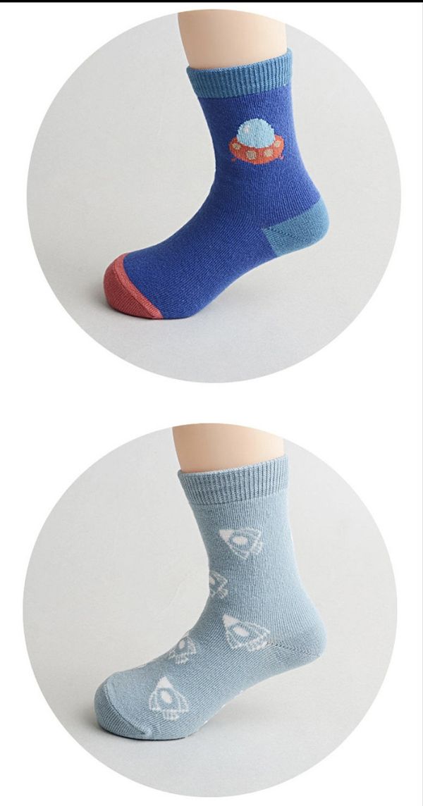 飛向宇宙短襪-五入組 韓國童裝,質感童裝,童裝推薦,韓系風格,男女童裝,韓風穿搭,韓國代購,韓國空運