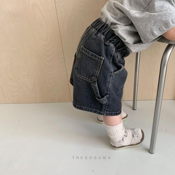 工裝牛仔五分短褲 韓國童裝,男童夏裝,中性童裝,童裝推薦,2026夏季童裝,男童穿搭,韓系童裝,中性穿搭,韓國代購