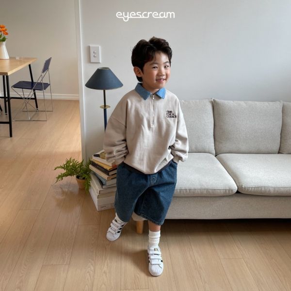跳色拉鍊翻領長袖上衣 韓國童裝,男童秋裝,中性童裝,韓系童裝推薦,2025秋季童裝,韓國男童新款,中性風男童穿搭,秋季男童服飾推薦,小男友穿搭