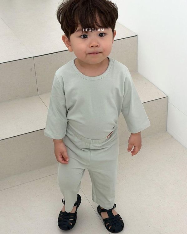 超級舒服七分袖家居服套裝 韓國童裝,男童夏裝,中性童裝,童裝推薦,2026夏季童裝,男童穿搭,韓系童裝,中性穿搭,韓國代購