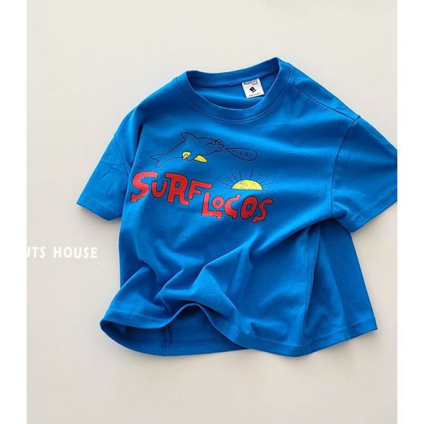 衝浪鯊魚短袖上衣 韓國童裝,質感童裝,童裝推薦,韓系風格,男女童裝,韓風穿搭,韓國代購,韓國空運,童裝現貨