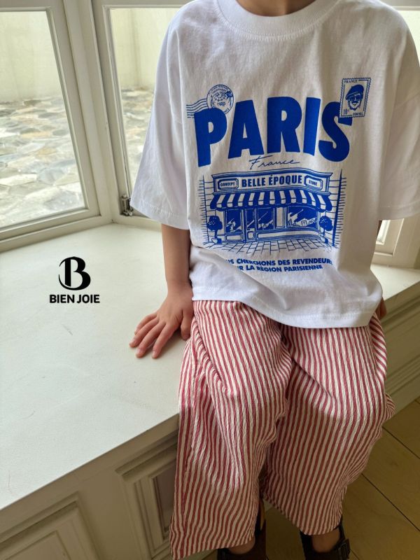 PARIS街景短袖上衣 韓國童裝,質感童裝,童裝推薦,韓系風格,男女童裝,韓風穿搭,韓國代購,韓國空運,親子穿搭