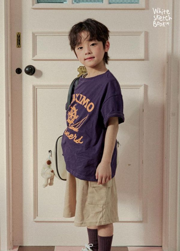 美式海軍舵輪短袖上衣 韓國童裝,男童夏裝,中性童裝,童裝推薦,2026夏季童裝,男童穿搭,韓系童裝,中性穿搭,韓國代購