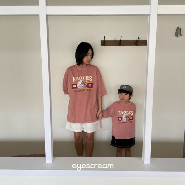 美墨EAGLES短袖上衣 韓國童裝,質感童裝,童裝推薦,韓系風格,男女童裝,韓風穿搭,韓國代購,韓國空運,親子穿搭
