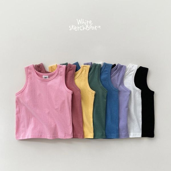 多色素面層次穿搭必備背心 韓國童裝,男童夏裝,中性童裝,童裝推薦,2026夏季童裝,男童穿搭,韓系童裝,中性穿搭,韓國代購