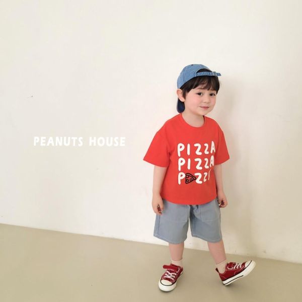 好吃PIZZA短袖上衣 韓國童裝,男童夏裝,中性童裝,童裝推薦,2026夏季童裝,男童穿搭,韓系童裝,中性穿搭,韓國代購