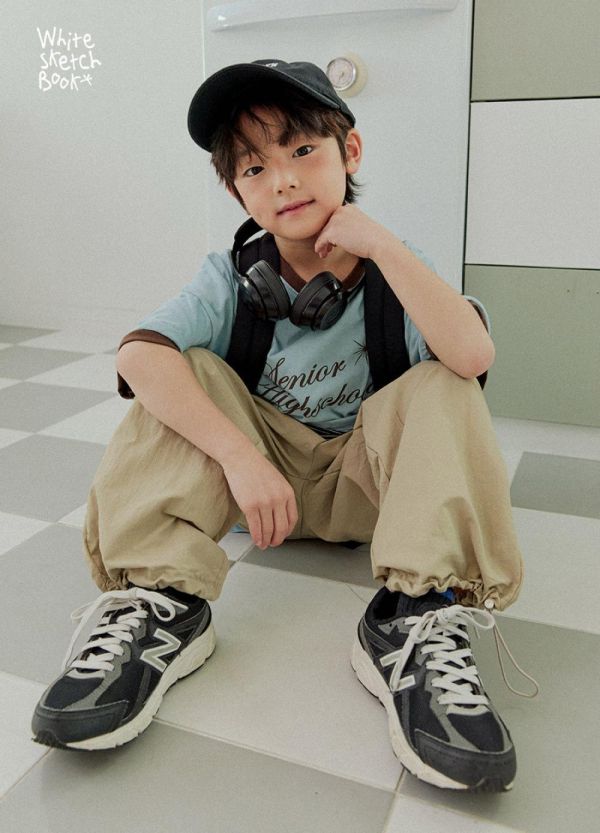 工裝雙側口袋可縮口休閒長褲 韓國童裝,男童夏裝,中性童裝,童裝推薦,2026夏季童裝,男童穿搭,韓系童裝,中性穿搭,韓國代購