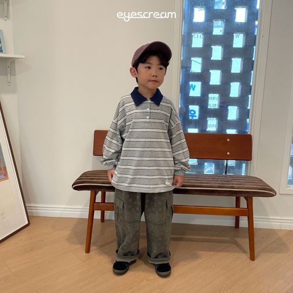 紳士翻領條紋長袖上衣 韓國童裝,男童秋裝,中性童裝,韓系童裝推薦,2025秋季童裝,韓國男童新款,中性風男童穿搭,秋季男童服飾推薦,小男友穿搭