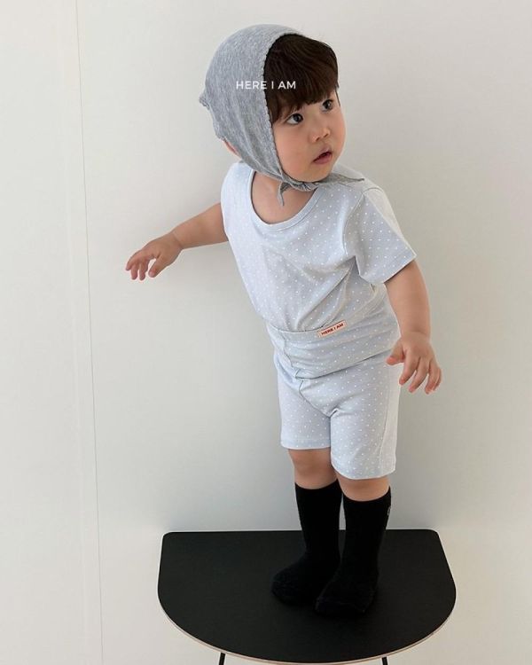 滿滿點點短袖家居服套裝 韓國童裝,男童夏裝,中性童裝,童裝推薦,2026夏季童裝,男童穿搭,韓系童裝,中性穿搭,韓國代購