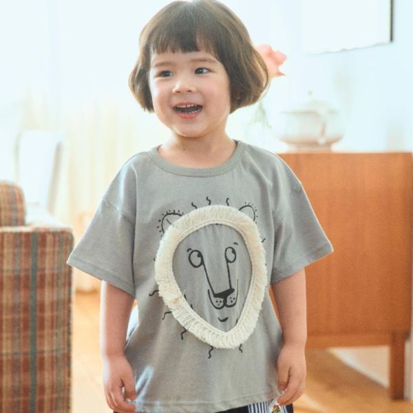 立體獅子短袖上衣 韓國童裝,男童夏裝,中性童裝,童裝推薦,2026夏季童裝,男童穿搭,韓系童裝,中性穿搭,韓國代購