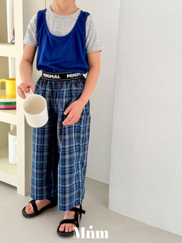 褲頭設計格紋休閒長褲 韓國童裝,男童夏裝,中性童裝,童裝推薦,2026夏季童裝,男童穿搭,韓系童裝,中性穿搭,韓國代購